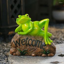 Decorative Figurines Objects Frog Welcome Brand Garden Creative Decoration Kindergarten Courtyard Resin Crafts