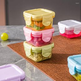 Storage Bottles 4Pcs 60Ml Mini Food Grade Sealed Boxes Mix Colour Home Kitchen Multi-use Portable Box Jam Packaging