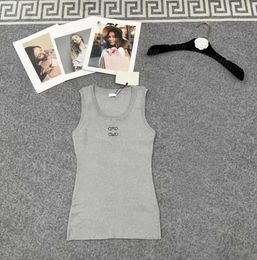 Cropped Top T Shirts Women Knits Tee Knitted Sport Tank Tops Woman Vest Yoga Tees High quality2023