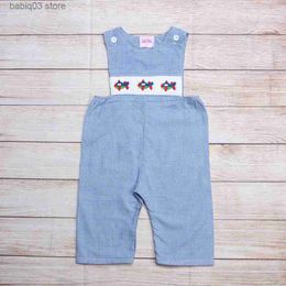 Rompers Jumpsuit For Toddler Christmas Sleeveless Cotton Baby Girl Boy Sping Clothes For Newborns Infant Smock Romper 1-3T T230529
