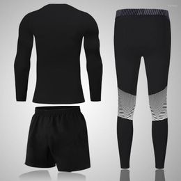 Gym Clothing 3D 3Pcs/SET Sportswear Compression Men Suits Quick Dry Running Sets Clothes Sports Joggers Training Fitness Tracksuits