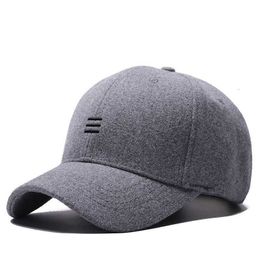 Snapbacks Dad Winter Headwear Warm Felt Sports Hat Men's Large Wool baseball cap 55-60cm 60-65cm G230529