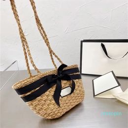 Designer Handbag Fashion all-match classic Straw Bag Crossbody One Shoulder Retro Beach Style With Box