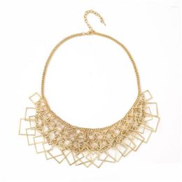 Chokers Choker 2023 Gold Colour Chain Necklace Women Metal Circle Link Statement Necklaces Maxi Punk Fashion Party Jewellery Drop Deliv Dhiqb