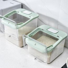 Storage Bottles Rice Container Food Grade Good Sealing Bucket Flip Cover Design Large Capacity Kitchen Organisation