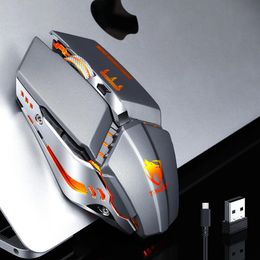 Mice Four gear dpi adjustment Thunder Wolf Q15 charging mute wireless mouse laptop peripherals office games USB mouse