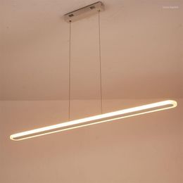 Pendant Lamps Classroom LED Hanging Light Work Lamp Office Lighting Rectangular Strip Library Acrylic Study Luminaria