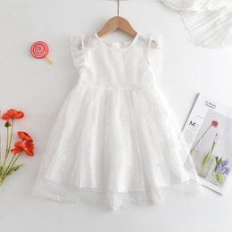 Girl Dresses Sweet Summer Girls Princess Dress Children Kids Baby Fashion Mesh Wing Fairy Vestidos ADK2387