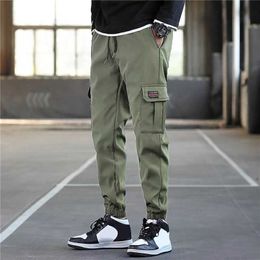 Pants Men's commodity with multiple pockets elastic waist rabbit men's casual hip-hop street clothing sports pencil jogging pants P230529