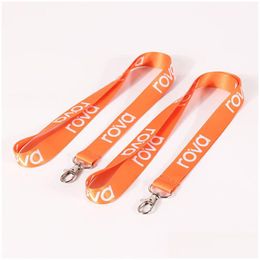 Party Favour Customise Lanyard Polyester Detachable Strap Necklace String Mtiple Colours Custom Logo Mobile Phone Keychain Id Card Dro Dhkzj