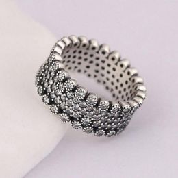 Cluster Rings S925 Silver Lavish Sparkling With Crystal Ring For Women Wedding Party Fit Lady Fine Jewellery