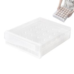Storage Bottles Refrigerator Egg Organiser Stackable Holder With Lid Tray Large Container For Eggs Capacity Box