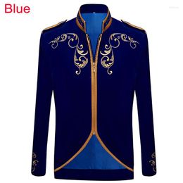 Men's Jackets Men's Jacket Coat Spring And Autumn Luxury Gold Embroidery Punk Gothic Retro Stand-Up Collar Large Size
