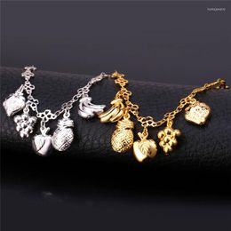 Anklets Foot Jewellery Anklet For Women Fashion Fruit Cute Gold/Silver Colour Bracelet On A Leg A938