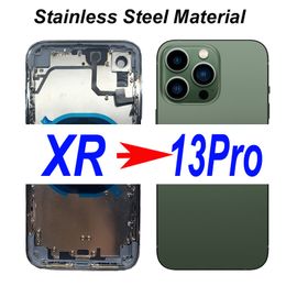 DIY Housing For XR To 13 14 Pro Back Battery Middle Frame Replacement For XR Like 13Pro Back Cover, XR Up to iPhone 13 Pro