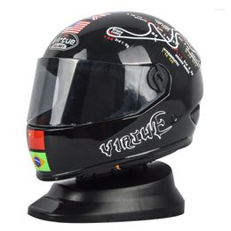 Motorcycle Helmets 2023 Virtue Racing Motocross Model Car Decoration Mini Helf Helmet Favorite Collect Full Face Small Helm Drop