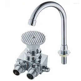 Bathroom Sink Faucets 1Pc Toilet Tap Floor Foot Pedal Control Switch El Fixture Laboratory Basin Faucet Valve