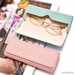 Sunglasses Cases Bags 2023 New Leather Glasses Case For Men Women Myopia Storage Soft Box Portable Anti-pressure Eyewear Accessories