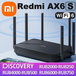 Routers New 2022 Xiaomi Redmi Ax6S Wifi Router Signal Booster Repeater Extend Gigabit Amplifier Wifi 6 Nord Vpn Mesh 5GHz For home