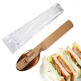 Flatware Sets Travel Utensils Multitool Camping Utensil With Bottle Opener Detachable Stainless Steel Spoon Fork Knife For