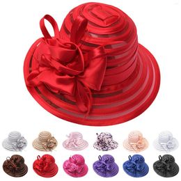 Wide Brim Hats Spring Sun Hat Summer Mesh Sunshade Dome Large Fashion For Woman Flower Temperament Wedding Dress L5