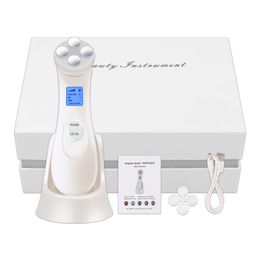 Face Massager Face Skin EMS Mesotherapy Electroporation RF Radio Frequency LED Pon Skin Care Device Face Lift Tighten Beauty Machine 230526