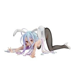 Funny Toys Anime No Game No Life SHIRO rabbit Bunny Ver. PVC Action Figure Anime Sexy Figure Life Bunny character model Toy