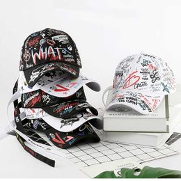 Snapbacks High quality letter graffiti baseball cap dad fashionable outdoor pure cotton breathable casual sports sun visor hip-hop hat G230529