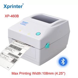 Printers Xprinter XP460B Thermal Shipping Label Printer 20mm108mm Barcode Stickers Printer Bluetooth Printer USB Bluetooth Interface