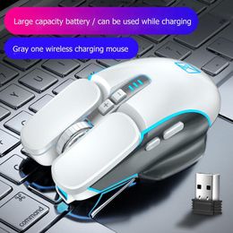 Mice Ergonomic Game Mouse Wireless Computer Mice 2400DPI Rechargeable 6 Keys RGB LED Optical Mouse For Laptop PC Mice