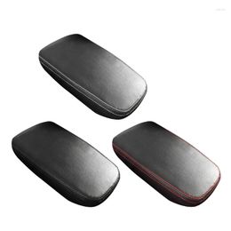 Car Seat Covers M76E Leather-Armrest Pad Cover Auto Centre Console Box Handrail Cushion Protector Mat