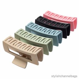 Other Big Square Hair Claw for Women Simple Frosted Color Girls Back Head Hair Clip Barrettes Fashion Hair Headdress