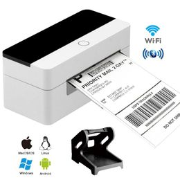 Printers Newest Portable Desktop Thermal Shipping Label Printer WIFI Bluetooth Label Sticker Maker Barcode Printer for Express Logistic