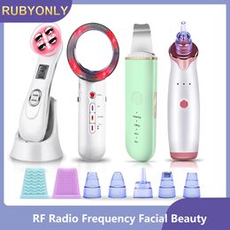 Face Massager Ultrasonic Skin Scrubber Face Massager EMS Mesotherapy RF Radio Frequency Beauty Blackhead Remover Ultrasoic Infrared 230526