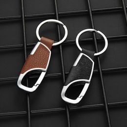 Fashion Leather Key Chain New Men's Women Metal Waist Hanging KeyChains Best Gift Key Ring jewelry