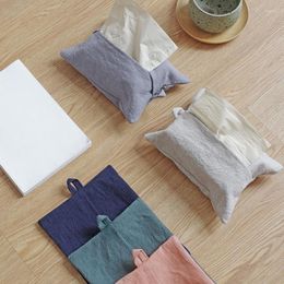 Storage Bags Cotton Linen Tissue Box Paper Towel Holder Desktop Napkin Pouch Organiser For Home Bedroom Dormitory Tabletop Decoration