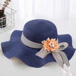 Wide Brim Hats Sun Protection Washable Women Summer Sunshade Straw Hat Fashion Accessories