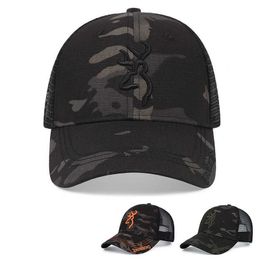 Snapbacks Men's Outdoor Hunting Sports Camo Style Breathable Adjustable Dad Elastic Sun Hat G230529