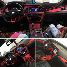 For Hyundai Sonata 9 Year 2015-2017 Interior Central Control Panel Door Handle 3D 5D Carbon Fibre Car Cover Stickers Decals Part