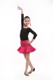 Stage Wear Latin Dance Clothing For Girls Costumes Fringed Dress Salsa Ballroom Costume Tango Samba Tops Skirt