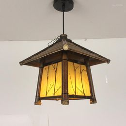 Pendant Lamps Style Antique Handmade Bamboo Chandelier Southeast Asian Restaurant Teahouse Japanese Balcony Aisle