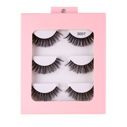 Thick Curly 3 Pairs Fake Eyelashes Set Naturally Soft & Delicate Handmade Reusable Multilayer 3D False Lashes Extensions Full Strip Lash