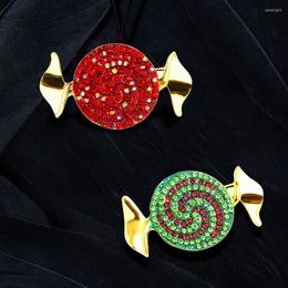 Brooches 2023 Fashion Jewellery Korean Gold Plated Cute Cartoon Crystal Bow Candy Brooch Hijab Pins Elegant For Women Girls