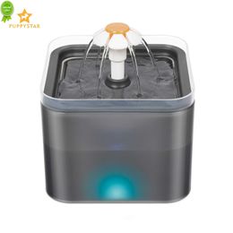 New Puppystar Automatic Cat Water Fountain Filter 2L LED USB Drinker for Cat Water Dispenser Pet Drinking Fountain for Cats Feeder