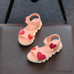 Sandals Sandals Sandals Girls White Children Summer Shoes Kids Sandals For Girls Leather Flowers Princess Shoes Girls Sandals R230529