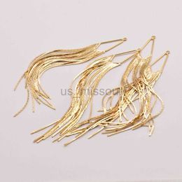 Stud 2 PcsLot 125mm17Mm Crafts Brass Gold Plated Tassel Earrings Accessories Earring Making Supplies Diy Jewelry Making JA0018 J230529