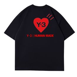 Men T Shirt Designer Shirts Women Tshirt Y3 Human Made Summer Love Printing Street Loose Cotton Round Neck Short Sleeve T-shirt