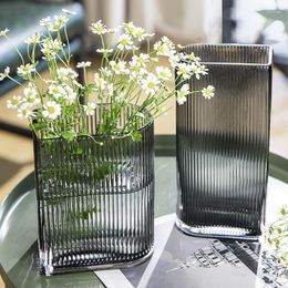 Vases Table Flower Vase Indoor Luxury Glass House Hydroponics Aesthetic Novelty Vertiplant Kitchen Tall Wazony Household Supplies