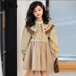 Coat 2023 Spring Autumn Girls Kids Windbreaker Dress Comfortable Cute Baby Clothes Children Clothing