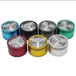 Smoking pipe Toothed aluminum alloy smoke grinder with 4 layers and 63mm outer leather ring metal smoke grinder